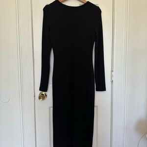 Marine Layer Black Sheath Long Sleeve Dress